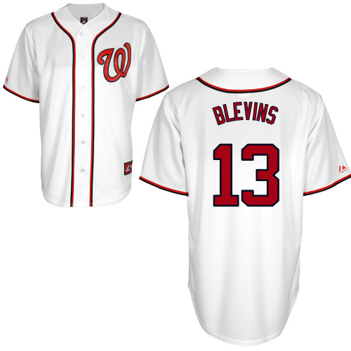 Jerry Blevins #13 mlb Jersey-Washington Nationals Women's Authentic Home White Cool Base Baseball Jersey